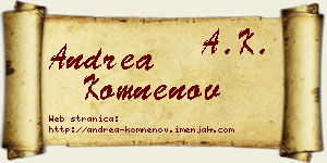 Andrea Komnenov vizit kartica